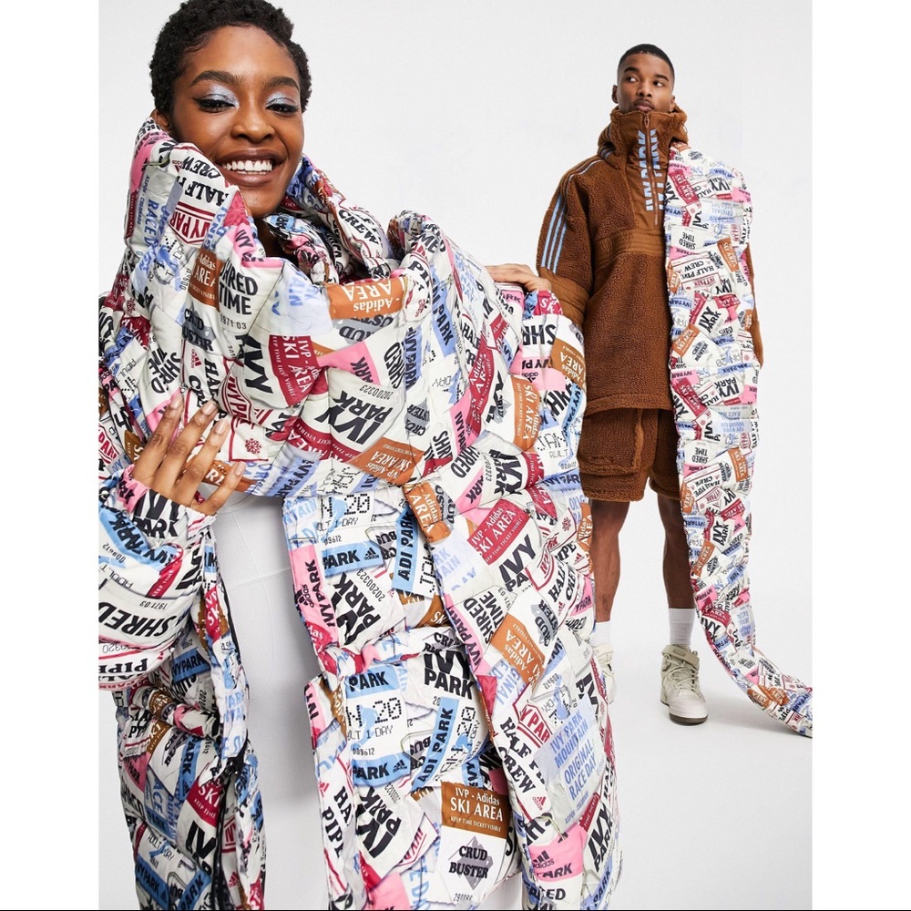 NWT ADIDAS ORIGINALS Beyoncé Ivy Park Printed Ski Padded Scarf H21221